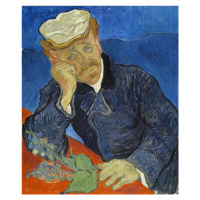 Obrazová reprodukce Portrait of Dr. Gachet, Vincent van Gogh, 35 × 40 cm