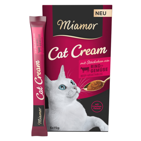 Miamor Cat Cream hovězí + zelenina - 55 x 15 g