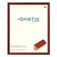 DANTIK rámeček 40 × 50, INCLINATA colori červený plexi čiré