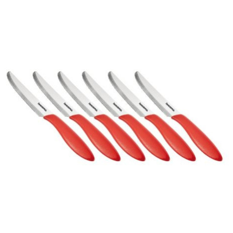 Tescoma PRESTO nůž jídelní 12 cm červená, 6 ks (červená) - Tescoma
