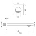 MEXEN/S Cube DR02 podomítkový vanový SET s vytokovou hubicí + slim sprcha 25 cm, bílá 77503DR022
