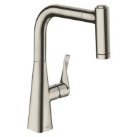 Dřezová baterie Hansgrohe Metris M71 s vytahovací sprškou vzhled nerezu 14834800