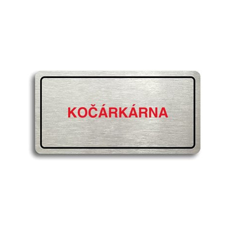 Accept Piktogram "KOČÁRKÁRNA" (160 × 80 mm) (stříbrná tabulka - barevný tisk)