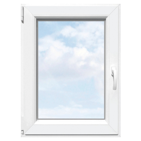 TeraGlass Okno plastové 4-komorové, 2-sklo, bílé, 600 x 900 x 60 mm, L