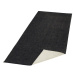 NORTHRUGS - Hanse Home koberce Běhoun Twin-Wendeteppiche 103096 black cream – na ven i na doma -