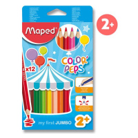Pastelky MAPED Color´Peps JUMBO - 12 barev, trojhranné