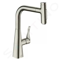 Hansgrohe 73822800 - Dřezová baterie Metris Select s výsuvnou sprškou, vzhled nerezu