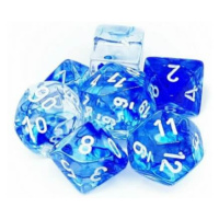 Sada kostek Chessex Nebula Dark Blue/White Polyhedral 7-Die Set