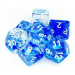 Sada kostek Chessex Nebula Dark Blue/White Polyhedral 7-Die Set