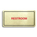Accept Piktogram "RESTROOM II" (160 × 80 mm) (zlatá tabulka - barevný tisk)