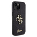 Guess hard kryt na iPhone 15 6.1" Black Glitter Script Big 4G