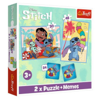 Puzzle 2v1 + poznámky Happy Day Lilo and Stitch 93585 TREFL