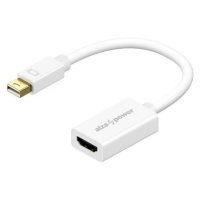 AlzaPower Core Mini DisplayPort (M) to HDMI (F) 4K 30Hz bílý