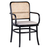 Estila Masivní židle TEKA s opěrkami a čalouněním 87cm