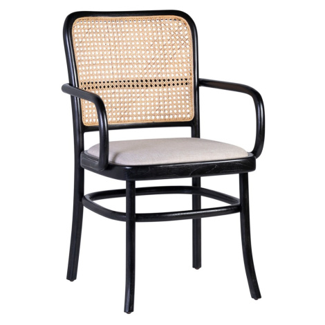Estila Masivní židle TEKA s opěrkami a čalouněním 87cm