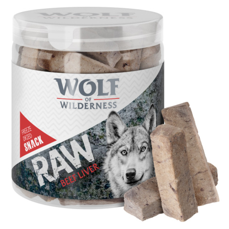 Výhodné balení Wolf of Wilderness - RAW snack (mrazem sušený) - Hovězí játra (4 x 90 g)