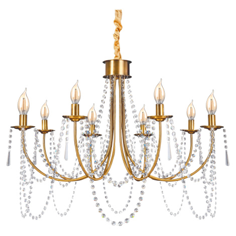 Křišťálová lustrová svítidlo APP766-8CP zlatá REA