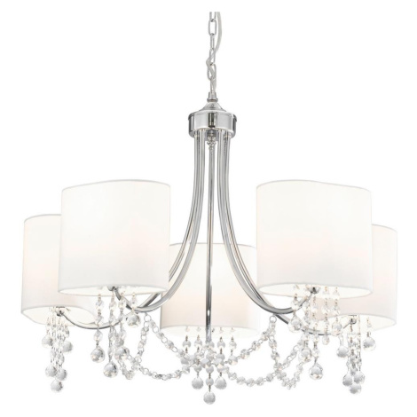 Searchlight 1055-5CC - Křišťálový lustr na řetězu NINA 5xE14/60W/230V 1055-5CC