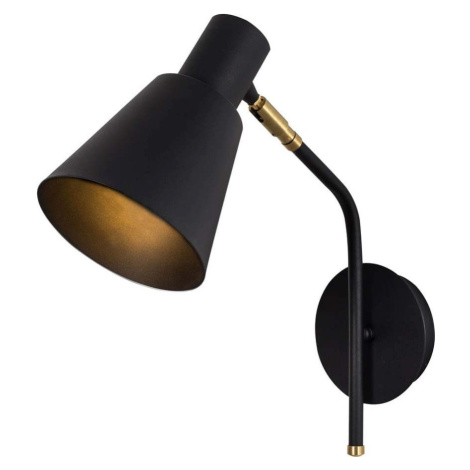 Nástěnné svítidlo v černé a zlaté barvě ø 15 cm Sivani – Opviq lights