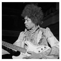 Fotografie American guitarist, composer and singer Jimi Hendrix, 40 × 40 cm