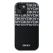 DKNY PU Leather Repeat Pattern Card Pocket Zadní Kryt pro iPhone 15 Black