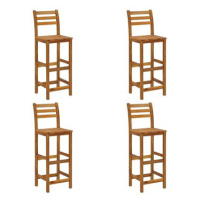 Barové stoličky 4 ks masivní akáciové dřevo, 310286