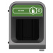 Rubbermaid Nádoba na tříděný odpad Configure™, objem 87 l, ušlechtilá ocel / zelená