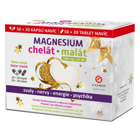 Galmed Magnesium chelát + malát 70 kapslí + 70 tablet.