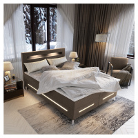 MSL Kontinentální čalouněná postel BENZEMA (140 x 200 cm) Barva látky: MONOLITH 09