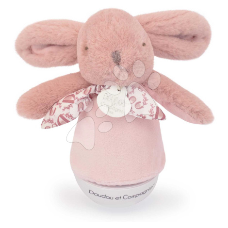 Plyšový zajíček Musical Night Light Pink Doudou et Compagnie s hudbou bílým šumem a světlem růžo