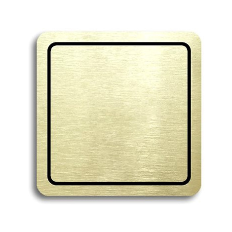Accept Piktogram "prázdný s linkou" (80 × 80 mm) (zlatá tabulka - černý tisk)