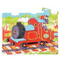 Bigjigs Toys Dřevěné puzzle vlak 9 dílků