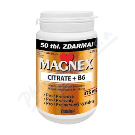 Magnex citrate 375 mg+B6 tbl.100+50 VITABALANS