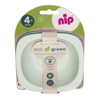 NIP GREEN line miska, 2ks, green/light green