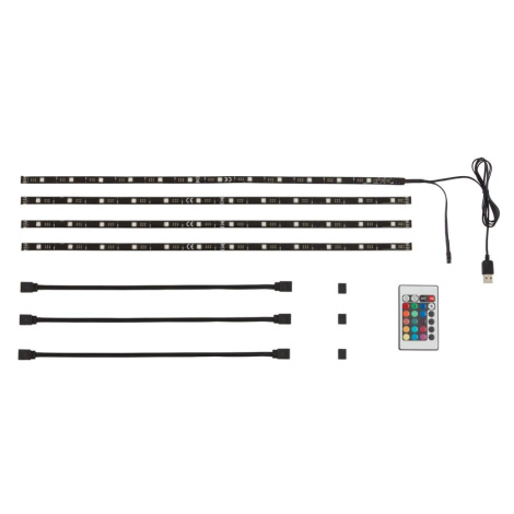 Brilo - LED RGBW Stmívatelný pásek pro TV 3m LED/2,5W/USB + DO 2353-024