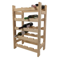 Krušnohorský nábytek Dřevěný stojan na víno V4X5 44 x 75 x 25 cm borovice