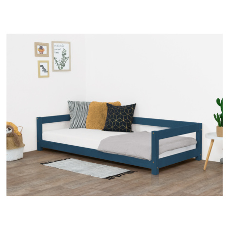 Benlemi Námořnická modrá dětská postel STUDY 120x190 cm