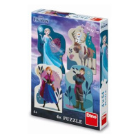 Dino FROZEN: PŘÁTELSTVÍ 4x54 Puzzle