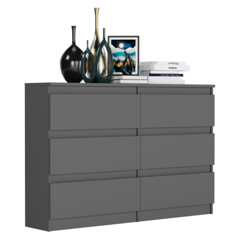 Praktická komoda R-120 - různé barevné varianty antracit mix bílá