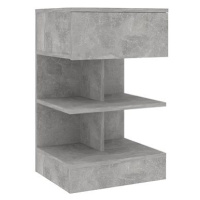 Shumee Noční stolek betonově šedý 40 × 35 × 65 cm dřevotříska