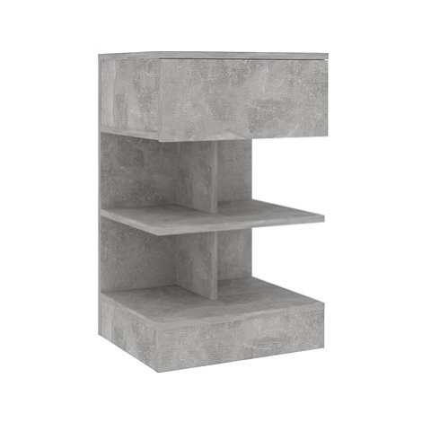 Shumee Noční stolek betonově šedý 40 × 35 × 65 cm dřevotříska