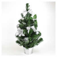 Vánoční stromek zdobený, 50 cm, stříbrná