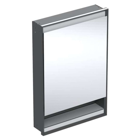 Geberit ONE - Zrcadlová skříňka s LED osvětlením, 60x90x15 cm, panty vpravo, s nikou, vestavná, 