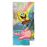 Carbotex Dětská osuška Sponge Bob Vodotrysk