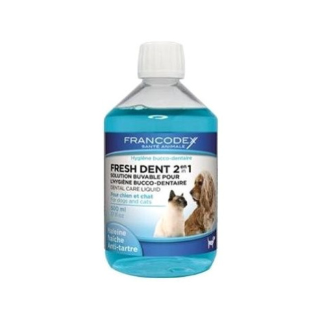 Francodex Roztok Fresh Dent 2v1 pro psy a kočky 500 ml