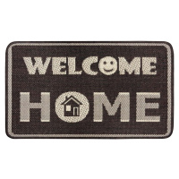 Hnědá rohožka Hanse Home Weave Smiley Welcome, 50 x 80 cm