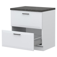 Kuchyňská skříňka Evia r-80-2mbox/4 2s pearl grey matná