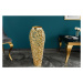 Estila Designová váza Hoja v art deco stylu s kovovou konstrukcí zlaté barvy 65cm