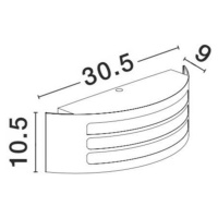 NOVA LUCE venkovní nástěnné svítidlo ZENITH antický hnědý hliník bílý akrylový difuzor E27 1x12W