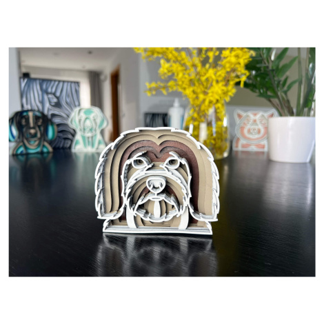 Vsepropejska Mandala Havanský pes dekorace na stůl Barva: Béžová, Rozměr (cm): 10 x 11,5, Druh: 